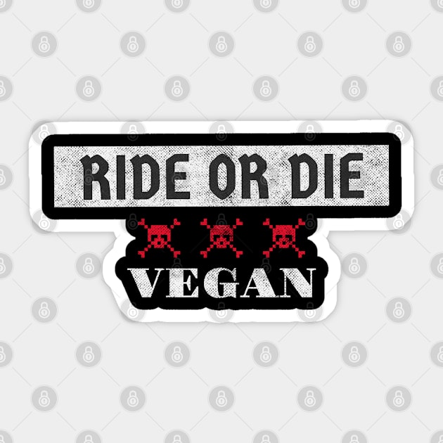 Vegan Ride or Die Skulls Sticker by VEN Apparel